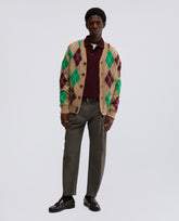 CARDIGAN IN LANA SHETLAND-CAMMELO-CAMMELO-CAMMELO-CAMMELO-CAMMELO
